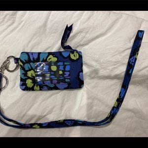 Vera Bradley lanyard and card holder